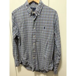 Polo Ralph Lauren Slim Fit Performance Men's L Large But Plaid Shirt
